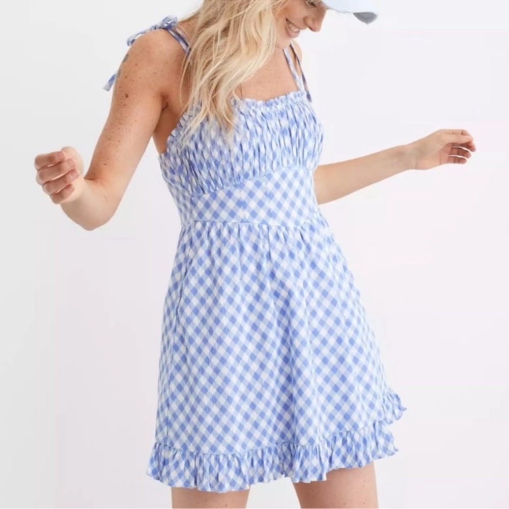 NWT Aerie blue checkered dress